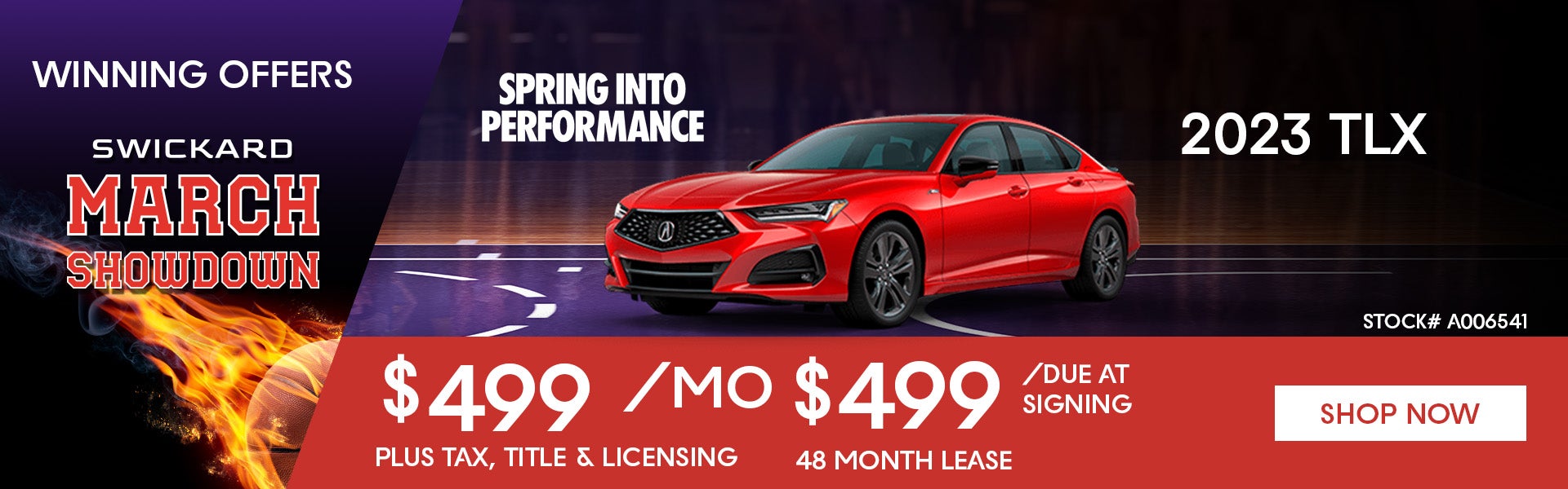 2023 TLX Lease for $499 per month for 48 mos.